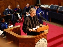 Max Marmor delivers the commencement address
