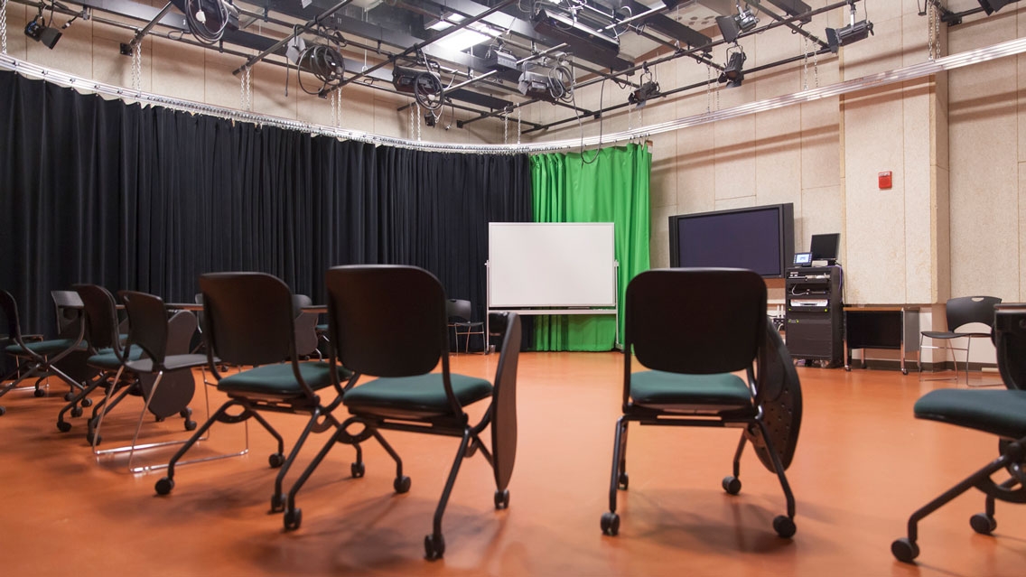 The production studio in the Film and Media Culture Department.
