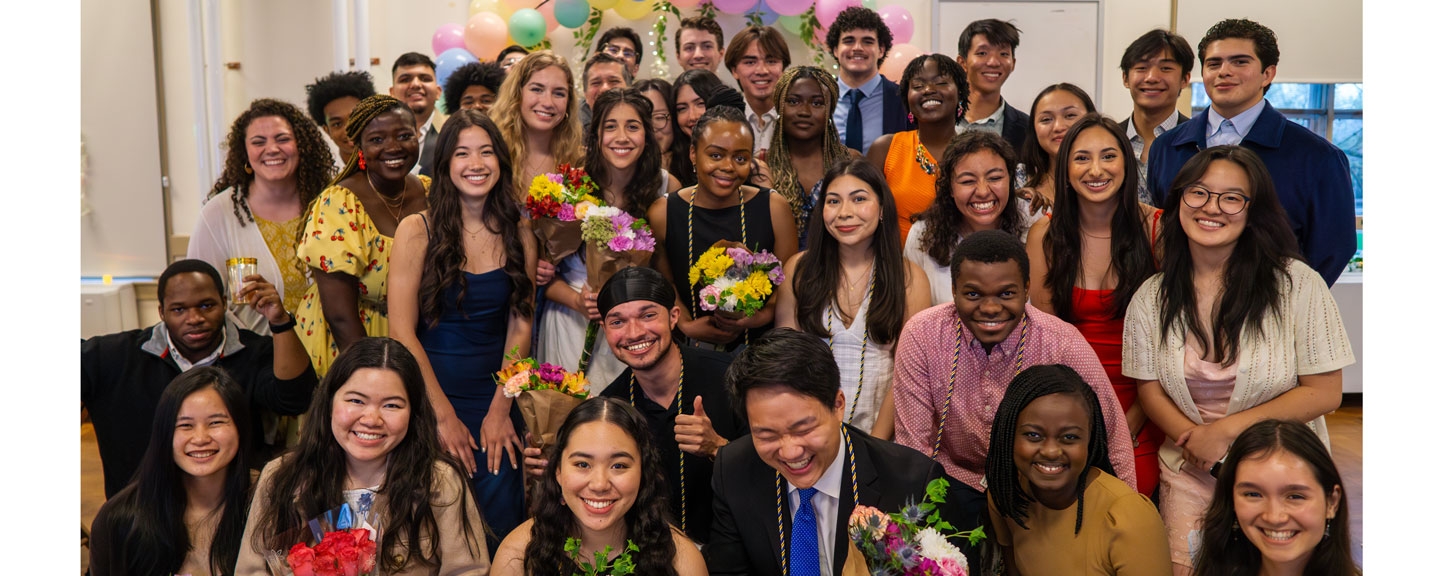 Members of Middlebury InterVarsity Christian Fellowship celebrate at their Senior Send-Off Gala, May 2025