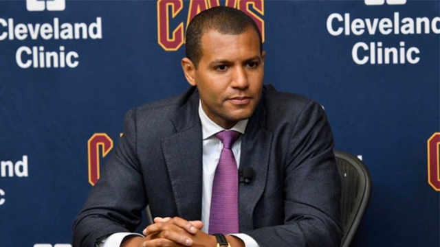 Koby Altman ’04 at press Conference
