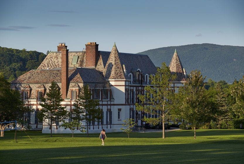 Photo of Chateau building in summer on the Middlebury campus.