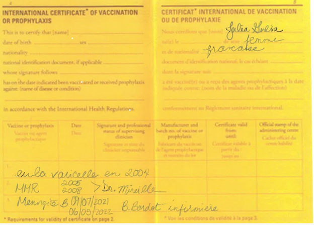 Immunization chart