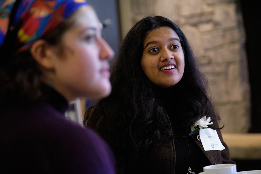 Photo of student smiling at the Public Service Leadership Awards.