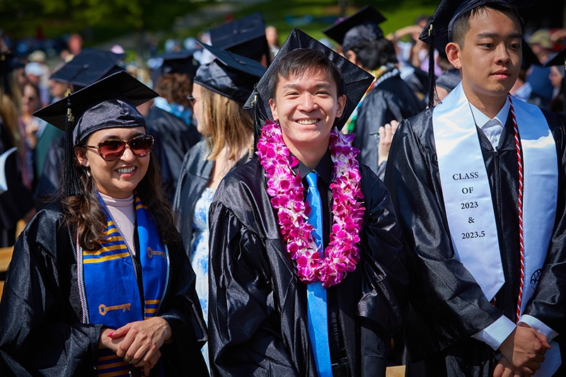 Members of the Class of 2023 at Commencement.