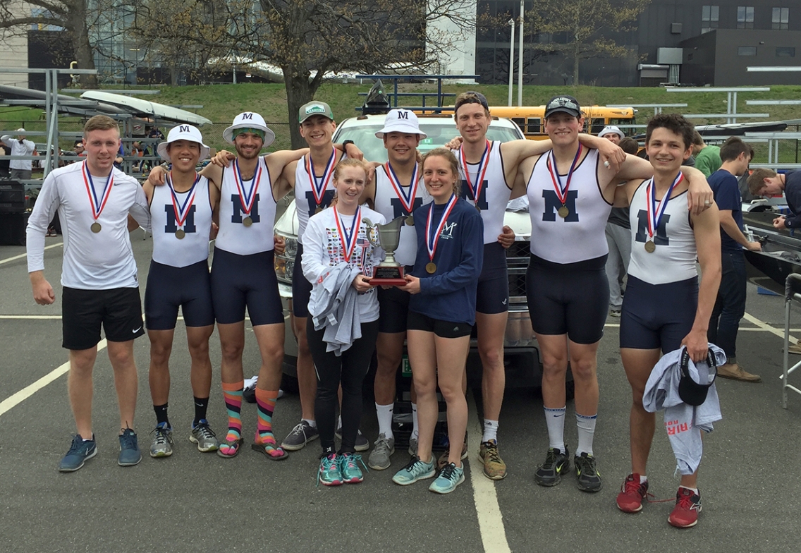 Men’s Crew Team Boasts Two Winners at New England Rowing Championships