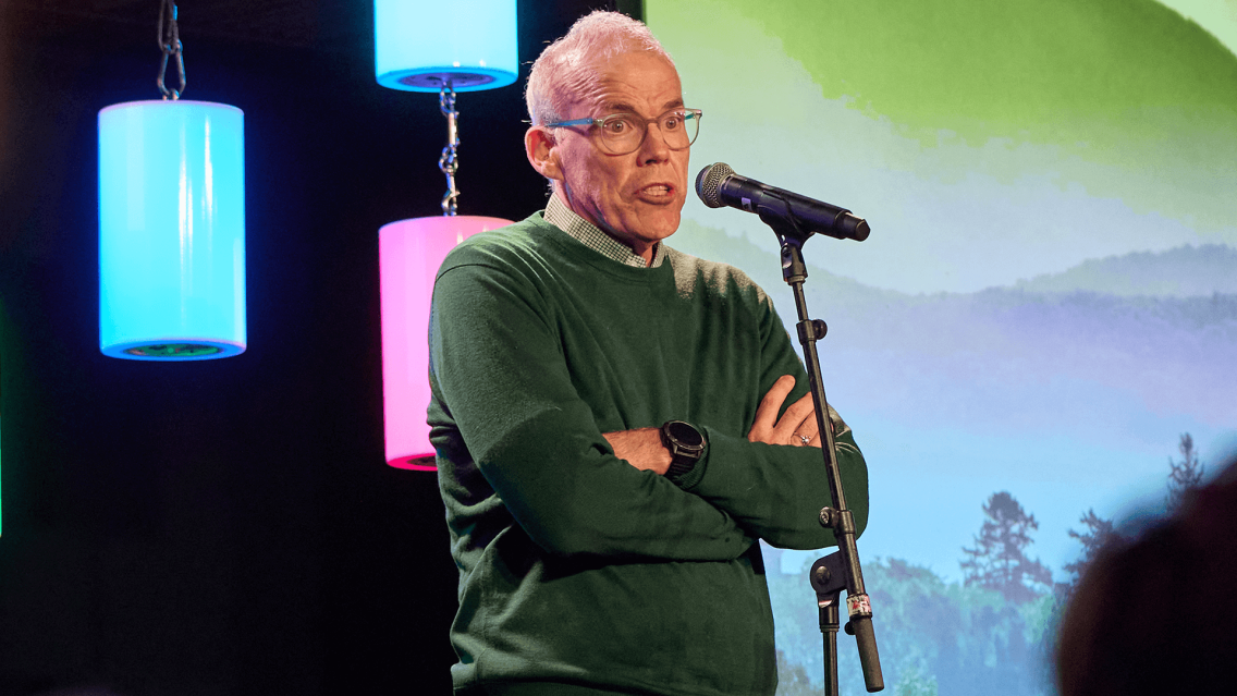 Bill McKibben Sharing his story at the For every Future Launch Campaign in Burlington