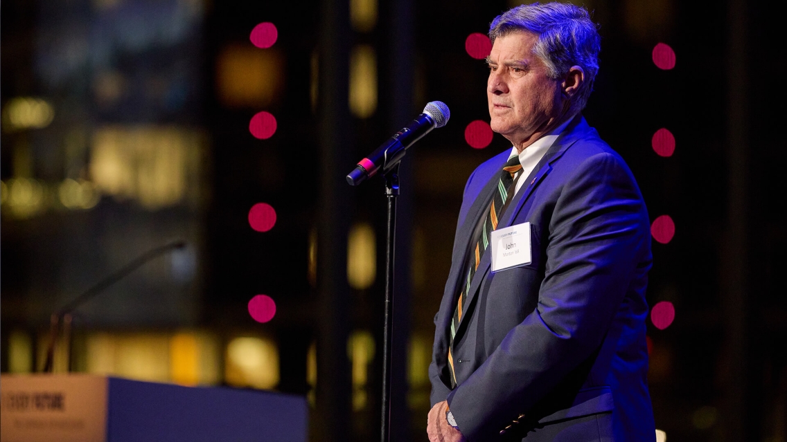 John Morton Presenting at the FEF Launch in Boston