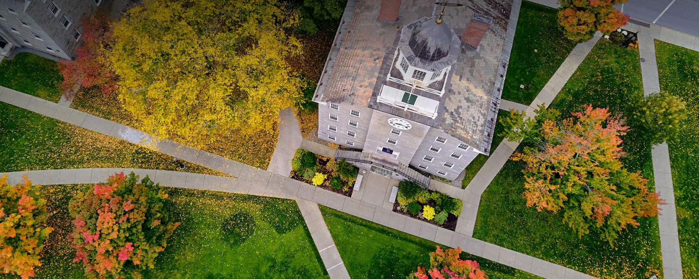 Looking down over Old Chapel