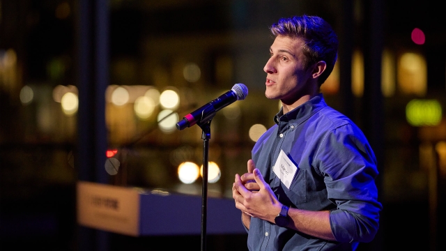 Matteo Moreti Presenting at the FEF Launch in Boston