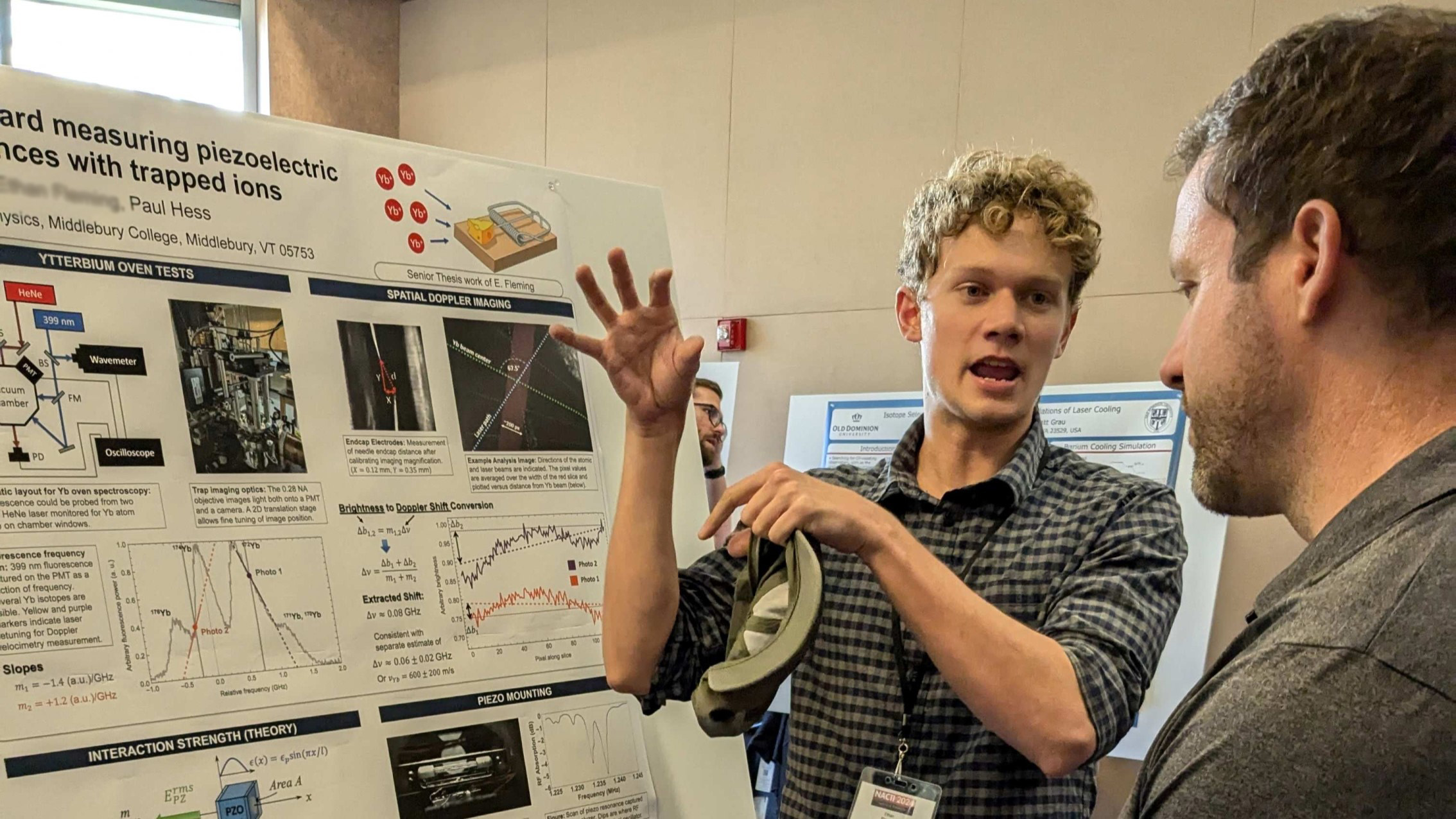 student presents at conference