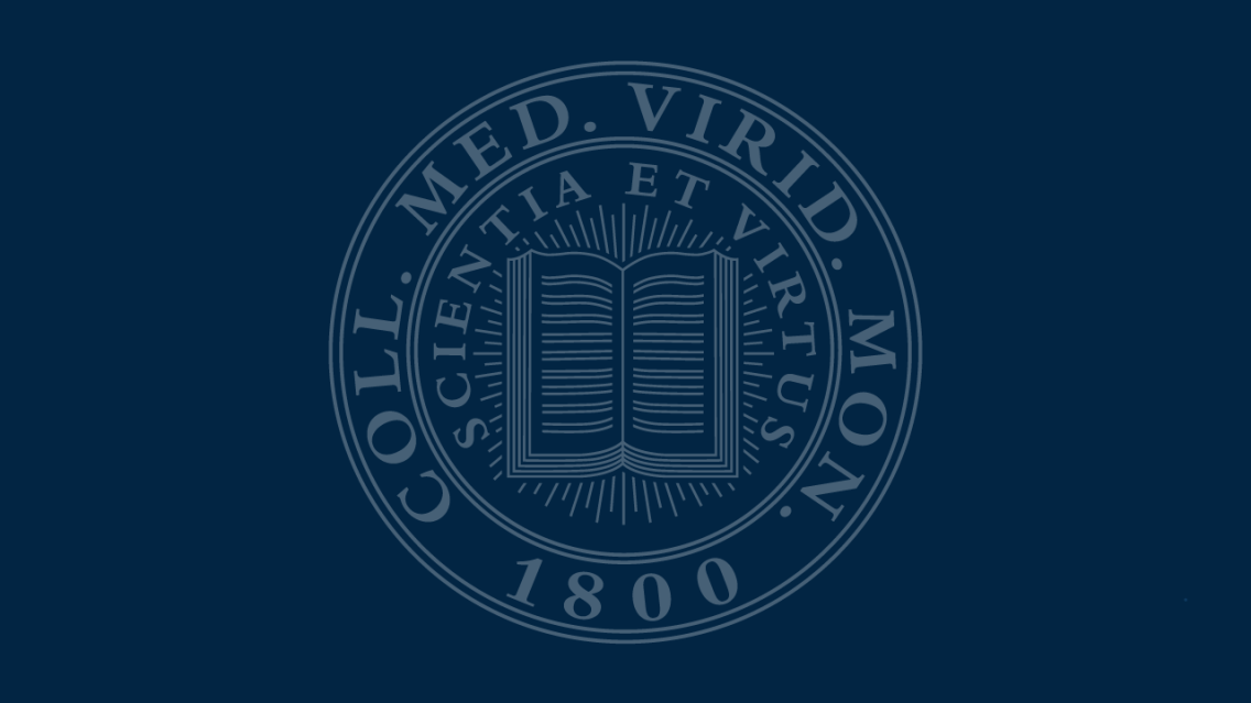 Middlebury Seal on a dark blue background