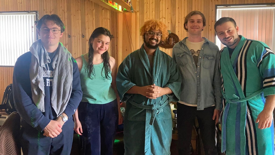 Students in SPUTNIK enjoy a Russian banya.