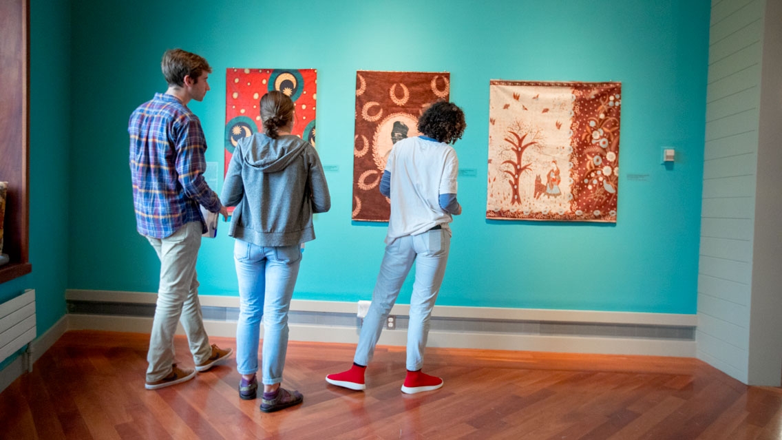 Students in the Museum of Art.