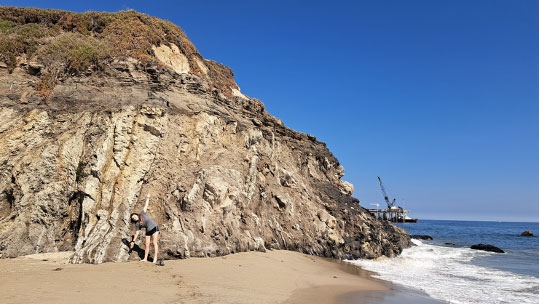 A view of the beach in California.