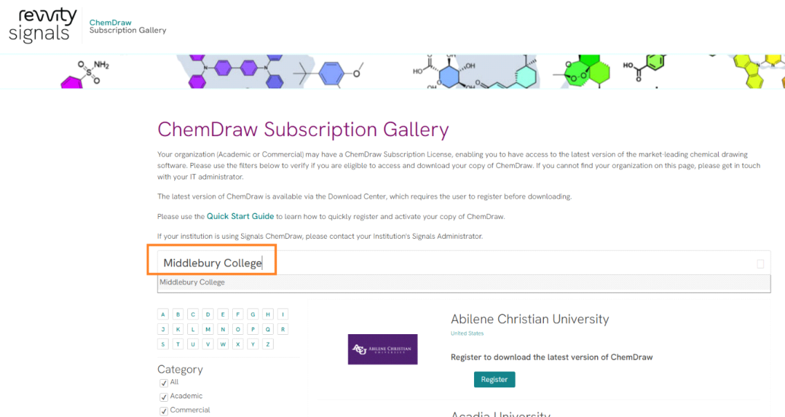 ChemDraw - Subscription Gallery