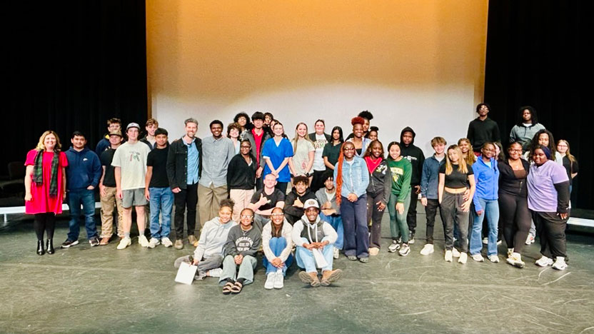 Beyond the Page working with high school students in Aiken, South Carolina.