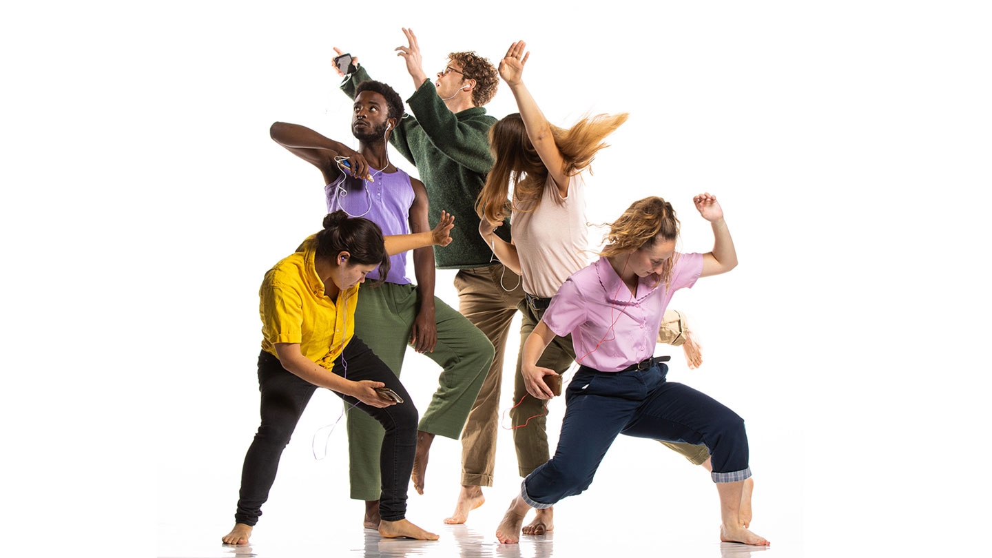 Students in a dance performance.