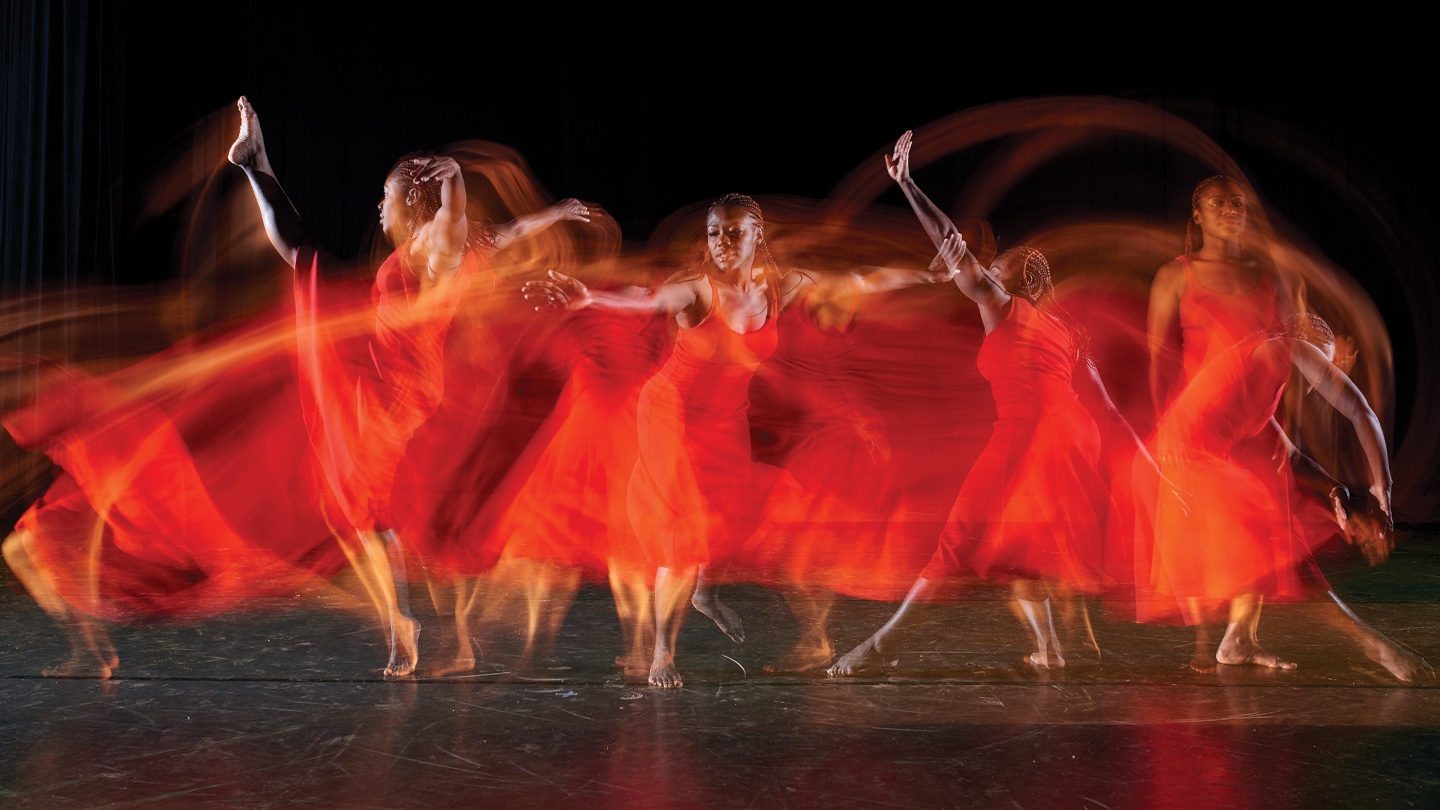 Christal Brown dances on stage