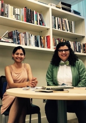 Professor Dima Ayoub and Priyanjali Sinha ’18