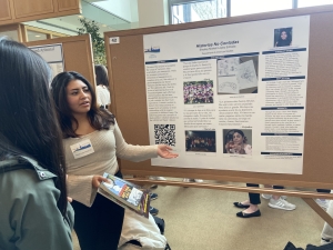 Lopez Estrada presenting her work