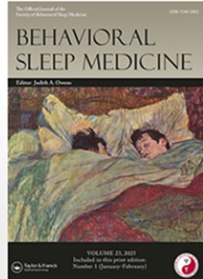 Cover of a book titles Behavioral Sleep Medicine