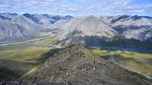 Geological formations in the Alaskan margin of the Arctic Ocean.