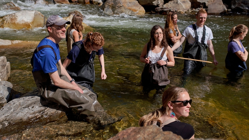 Jeff Munroe's FYS field trip to the New Haven River.