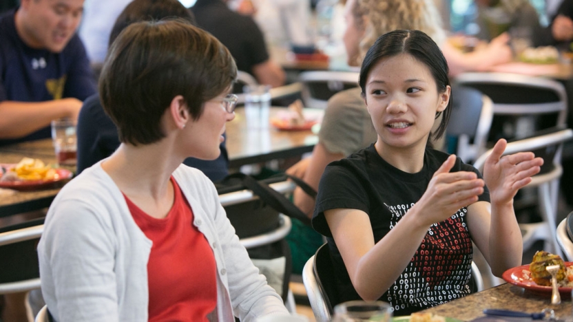 Students at Chinese Language Table.