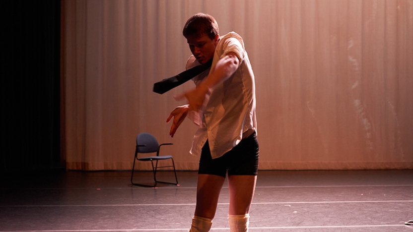 Middlebury dancers practice.