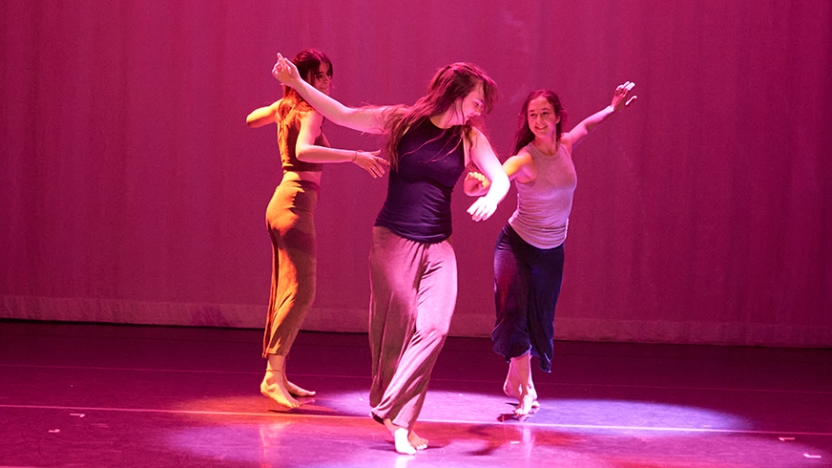 Middlebury dancers practice.