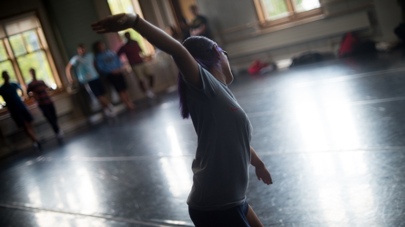 Middlebury dancers practice.