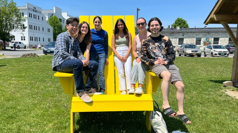 Repka Research Group, Spring 2022 (left to right, Angel De Pacina, Isabelle Edmondson, Lindsay Repka, Priya Kaur, Alden Harring, Eli Biletch)