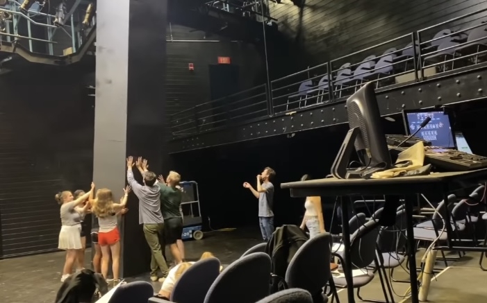 Students working in the Seeler Theatre