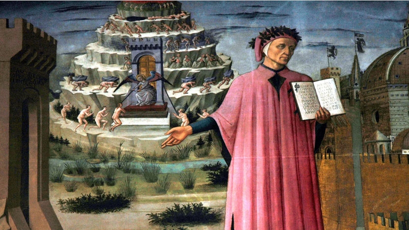 Ancient Italian image depicting Dante's Inferno.