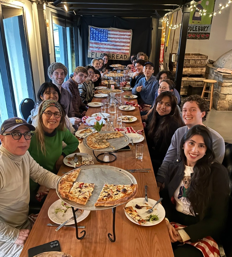 students joined the alumni for a dinner and continued conversation.