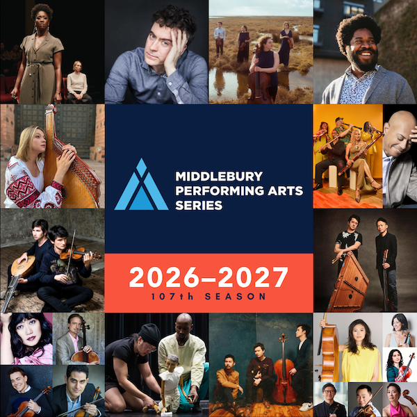 Composite of images of several musicians, dancers, and theatre artists