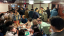 Students enjoying the first Shawarma night.