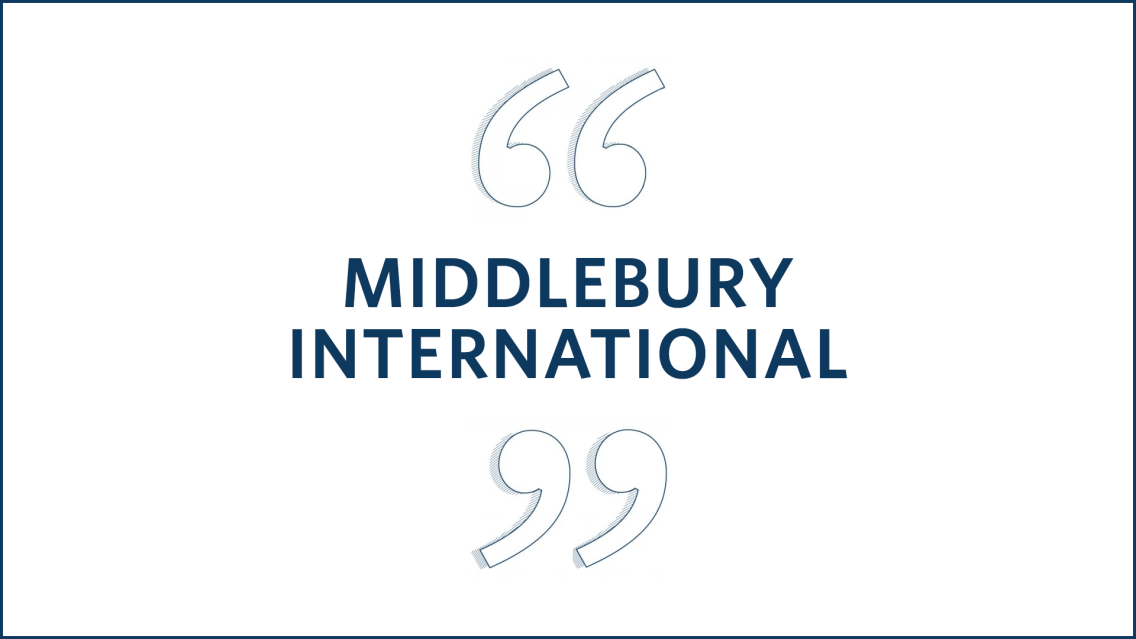 Text that says Middlebury International 