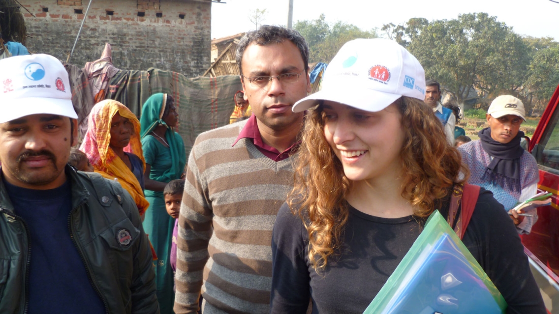 Middlebury students and field staff conducting research on polio eradication in India, January 2012.