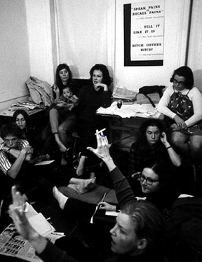 A group of women meeting. Photo by Mary Ellen Mark, 1969 //Redstockings Archives