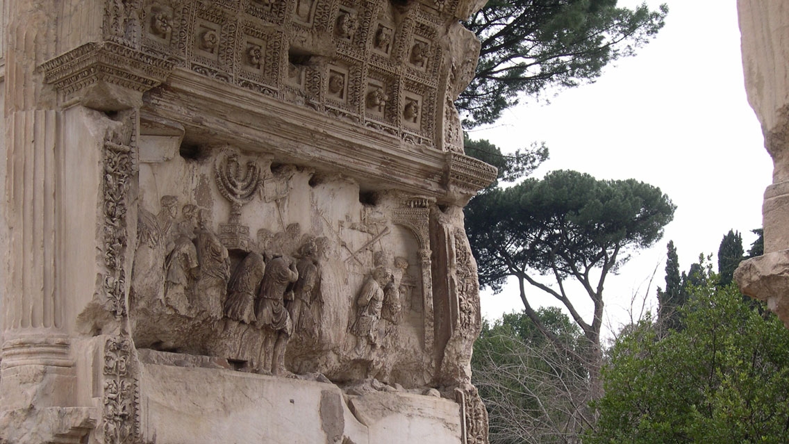 The Arch of Titus at the Roman Forum.