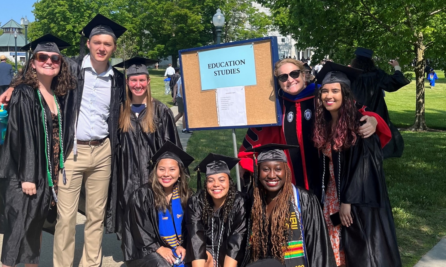 Education Studies class of 2023 with Prof. Affolter