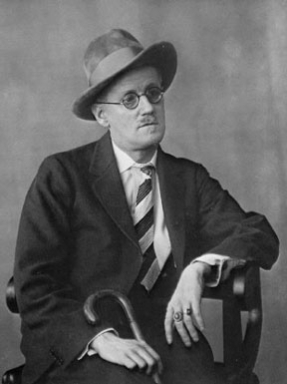 Black and white photograph of James Joyce.