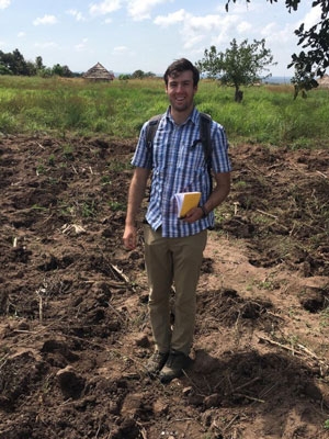 Dan Krugman ‘21 doing research at the Mirieyi Refugee Settlement in Adjumani province. 