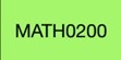 Green box with text "Math 0200"
