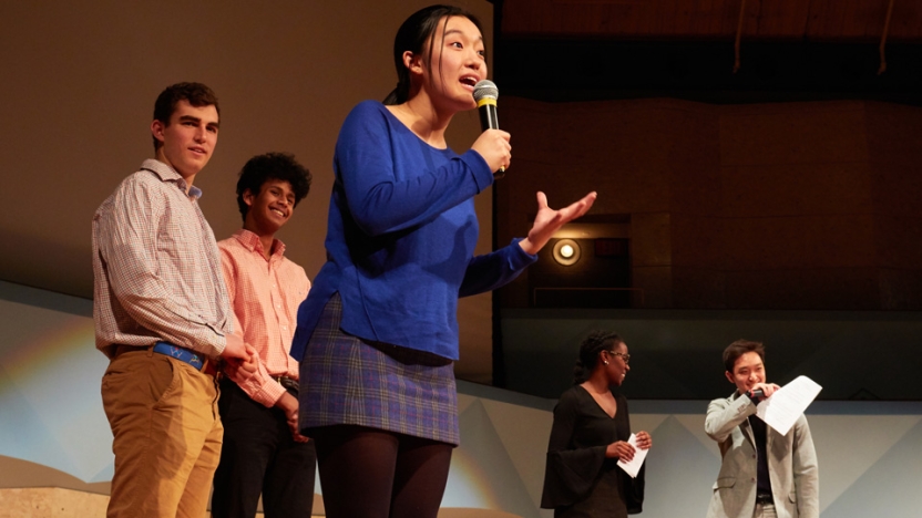 Students perform as part of Middlebury's Oratory Now!