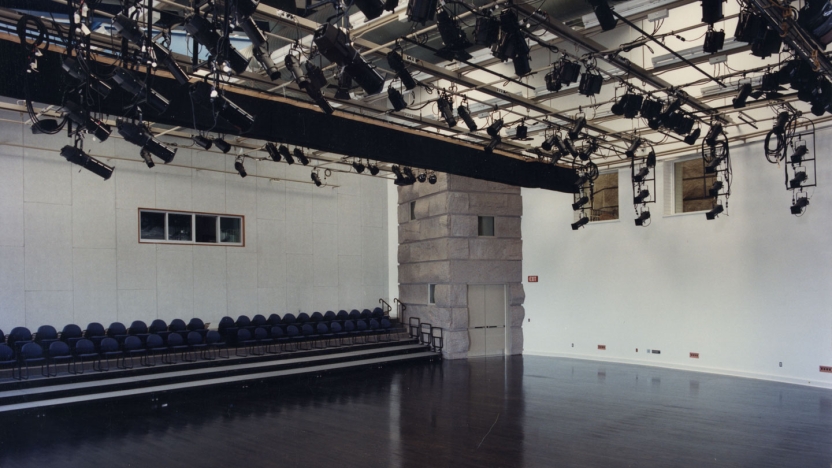 The dance theater in the Mahaney Arts Center.