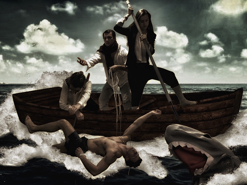 American Studies students recreate Copley’s Watson and the Shark.