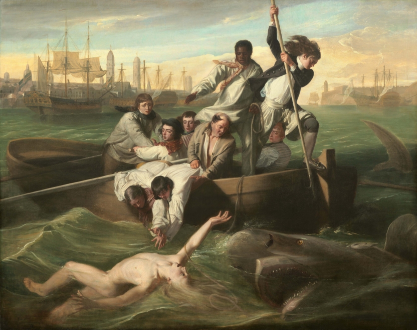 Painting by John Singleton Copley titled Watson and the Shark, 1778. 