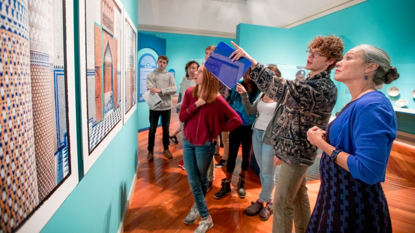 Professor Packert’s seminar students bring their classroom learning to the Middlebury Museum.